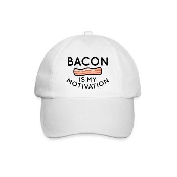 Speck ist meine Motivation - Baseballkappe - Weiß/Weiß - Vorne