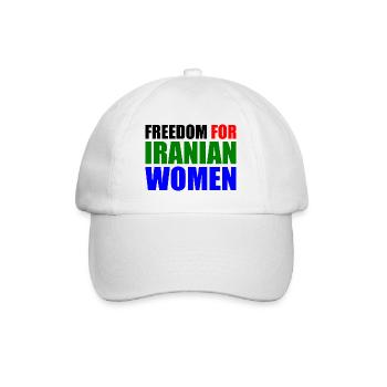 Freedom for iranian women - Baseballkappe - Weiß/Weiß - Vorne