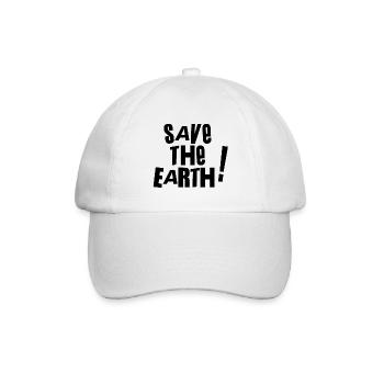 Save the earth - - Baseballkappe - Weiß/Weiß - Vorne