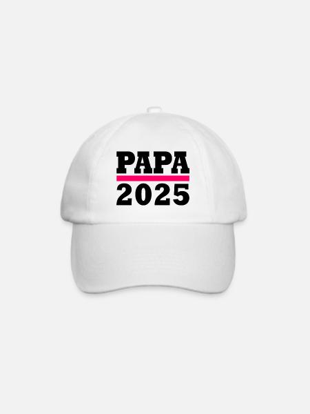 Papa 2025 - Baseballkappe - Weiß/Weiß