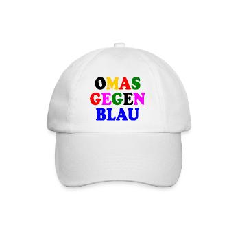 Omas gegen blau - Baseballkappe - Weiß/Weiß - Vorne