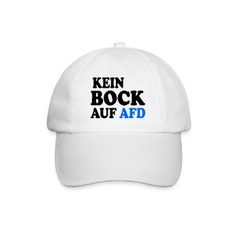 kein bock auf afd - Baseballkappe - Weiß/Weiß - Vorne