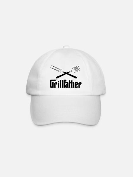 BBQ Grillen - Baseballkappe - Weiß/Weiß