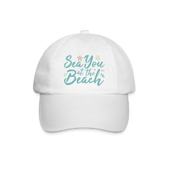 Sea You am Strand - Baseballkappe - Weiß/Weiß - Vorne