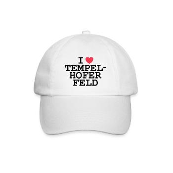 I love Tempelhofer Feld - Baseballkappe - Weiß/Weiß - Vorne