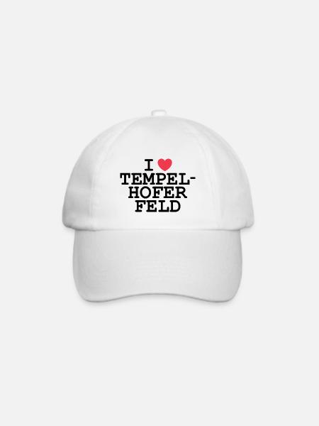 I love Tempelhofer Feld - Baseballkappe - Weiß/Weiß