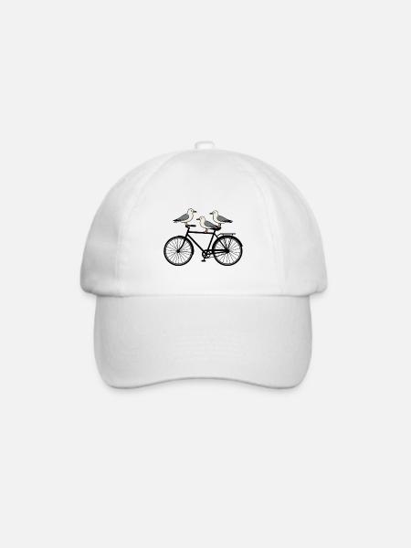 Moin Hamburg 3 Möwen Fahrrad Tour Spaß - Baseballkappe - Weiß/Weiß