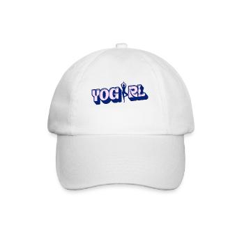 YOGirl - das Must-have für Yoga-Mädels - Baseballkappe - Weiß/Weiß - Vorne
