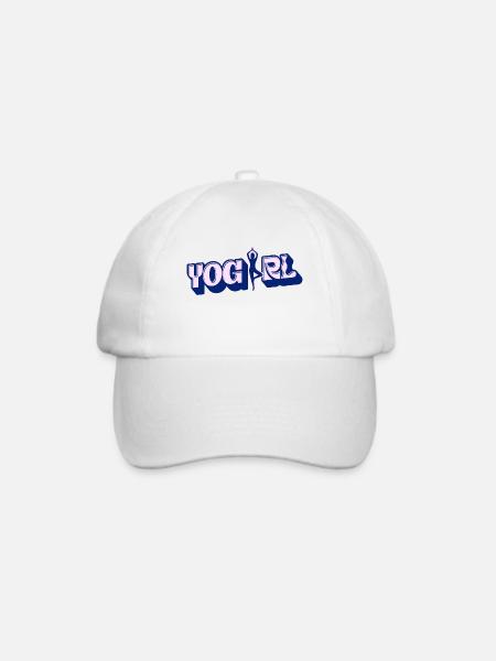 YOGirl - das Must-have für Yoga-Mädels - Baseballkappe - Weiß/Weiß