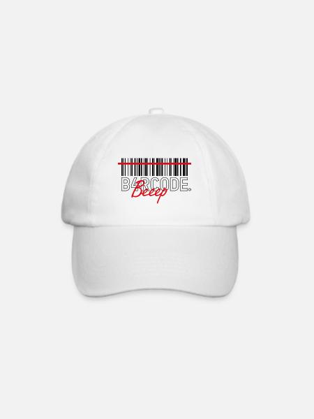 B4RCODE. Beep black - Baseballkappe - Weiß/Weiß