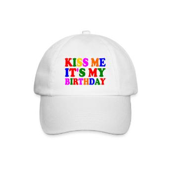 it's my birthday - Baseballkappe - Weiß/Weiß - Vorne
