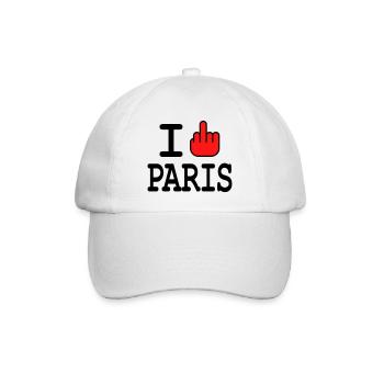 i ficken paris - Baseballkappe - Weiß/Weiß - Vorne