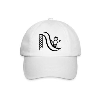 Rutsche mit Kind - Baseballkappe - Weiß/Weiß - Vorne