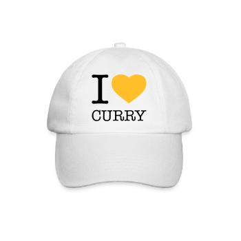 I LOVE CURRY - Baseballkappe - Weiß/Weiß - Vorne