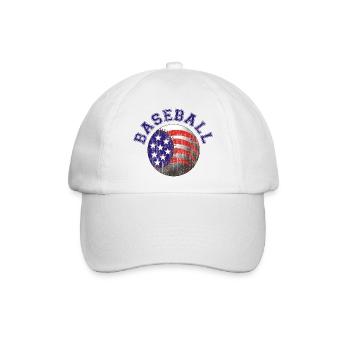 Baseball - Retro - Baseballkappe - Weiß/Weiß - Vorne