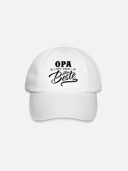 Opa ist der Allerbeste - Baseballkappe - Weiß/Weiß