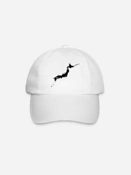 Japan - Baseballkappe - Weiß/Weiß