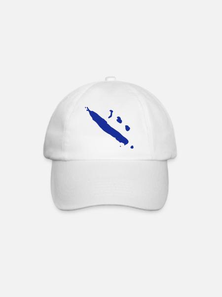 Neukaledonien - Baseballkappe - Weiß/Weiß