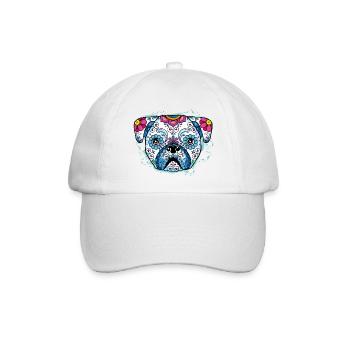 Puppy Sugar Skull - Baseballkappe - Weiß/Weiß - Vorne
