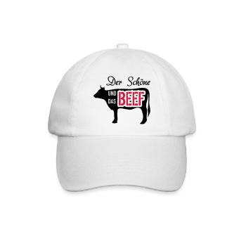Der Schöne und das Beef - Baseballkappe - Weiß/Weiß - Vorne