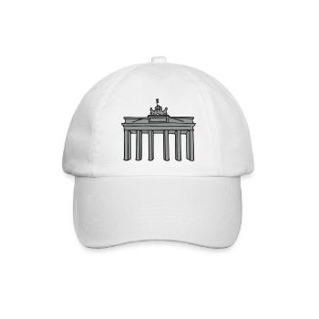 BrandenburgerTor Berlin 2 - Baseballkappe - Weiß/Weiß - Vorne