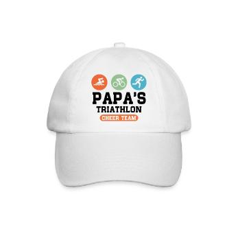 Triathlon Papa - Baseballkappe - Weiß/Weiß - Vorne