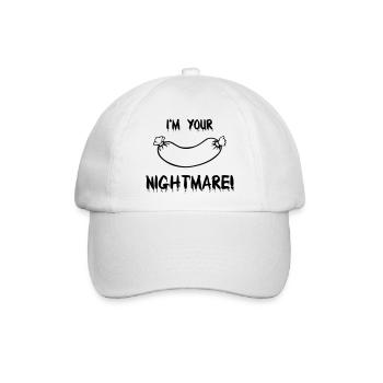 Wurst Albtraum Nightmare - Baseballkappe - Weiß/Weiß - Vorne