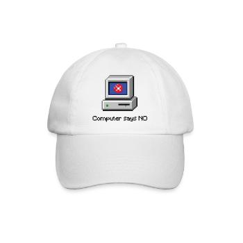 Computer sagt nein - Baseballkappe - Weiß/Weiß - Vorne