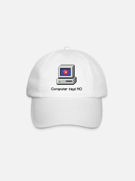 Computer sagt nein - Baseballkappe - Weiß/Weiß