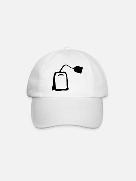 Teebeutel - Baseballkappe - Weiß/Weiß