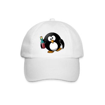 Drunk Tux - Baseballkappe - Weiß/Weiß - Vorne