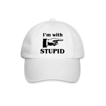 im with stupid - Baseballkappe - Weiß/Weiß - Vorne