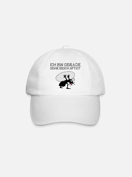 Schwer schuften Design – Ich bin sehr beschäftigt - Baseballkappe - Weiß/Weiß