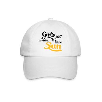 Sonne - Baseballkappe - Weiß/Weiß - Vorne