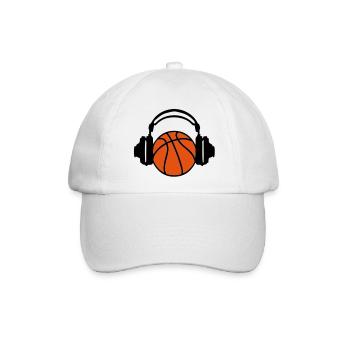 Kopfhörer-Kopfhörer DJ-Audio-Basketball - Baseballkappe - Weiß/Weiß - Vorne