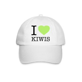 I LOVE KIWIS Kiwi - Baseballkappe - Weiß/Weiß - Vorne