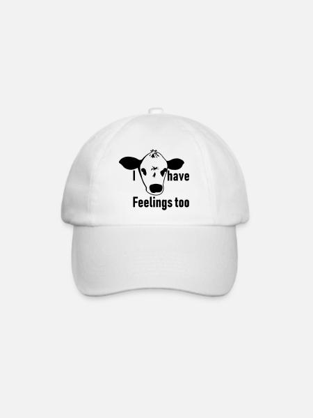 Tierschutz vegan Kuh Tier Tierfreund Geschenk - Baseballkappe - Weiß/Weiß