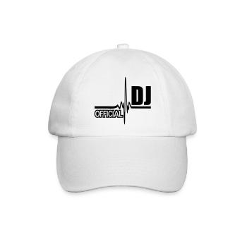 official dj - Baseballkappe - Weiß/Weiß - Vorne
