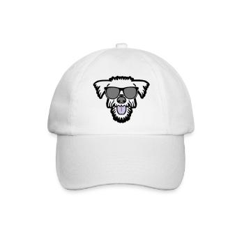 cooler hund im sommer urlaub - Baseballkappe - Weiß/Weiß - Vorne
