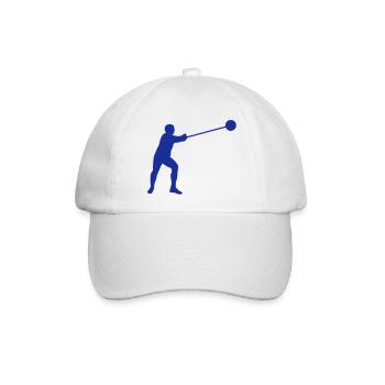 Hammerwurf Athlet Silhouette2 - Baseballkappe - Weiß/Weiß - Vorne