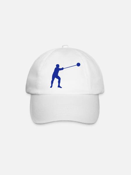 Hammerwurf Athlet Silhouette2 - Baseballkappe - Weiß/Weiß