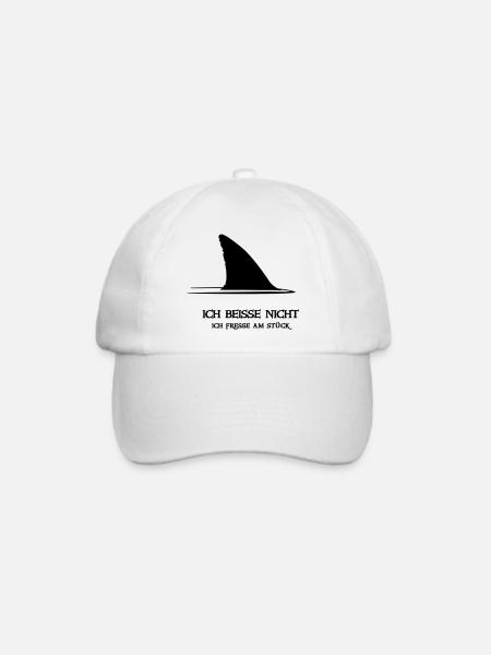 ~ ICH BEISSE NICHT ~ - Baseballkappe - Weiß/Weiß