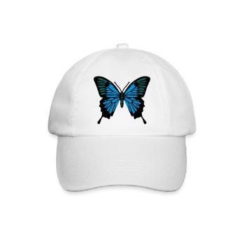 Schmetterling - Baseballkappe - Weiß/Weiß - Vorne