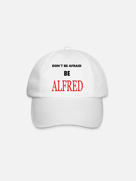 Alfred Rote Typografie Schwarz - Baseballkappe - Weiß/Weiß