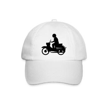 Fahrzeug - Simson Schwalbe - Baseballkappe - Weiß/Weiß - Vorne