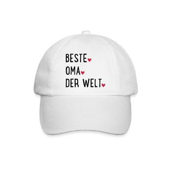 Beste Oma - Baseballkappe - Weiß/Weiß - Vorne