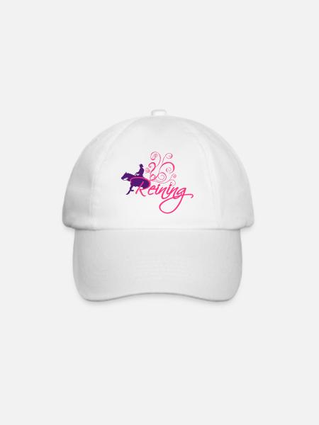 Reining Motiv Slider - Baseballkappe - Weiß/Weiß