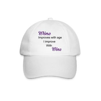 Wine - Baseballkappe - Weiß/Weiß - Vorne