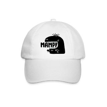 Super hungriger Mampf-T-Rex! - Baseballkappe - Weiß/Weiß - Vorne