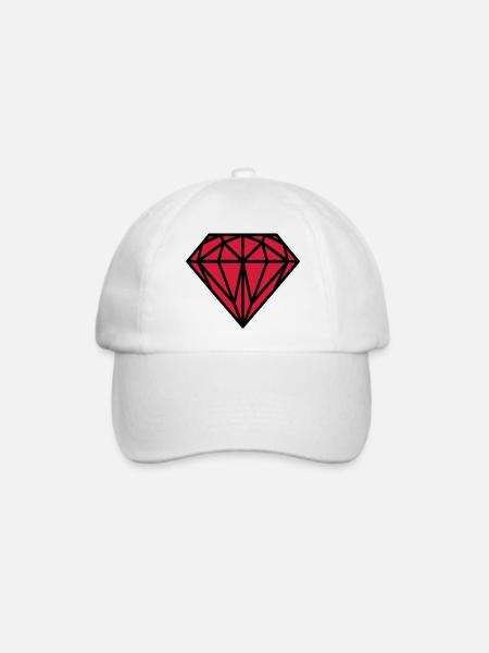 Diamant - Baseballkappe - Weiß/Weiß